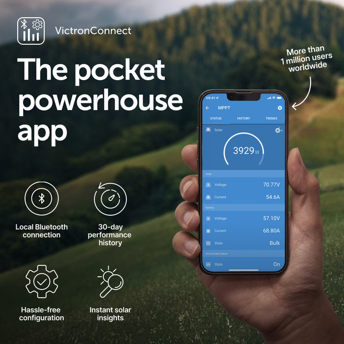 Victron SmartSolar MPPTs | Victron Connect app for solar system monitoring