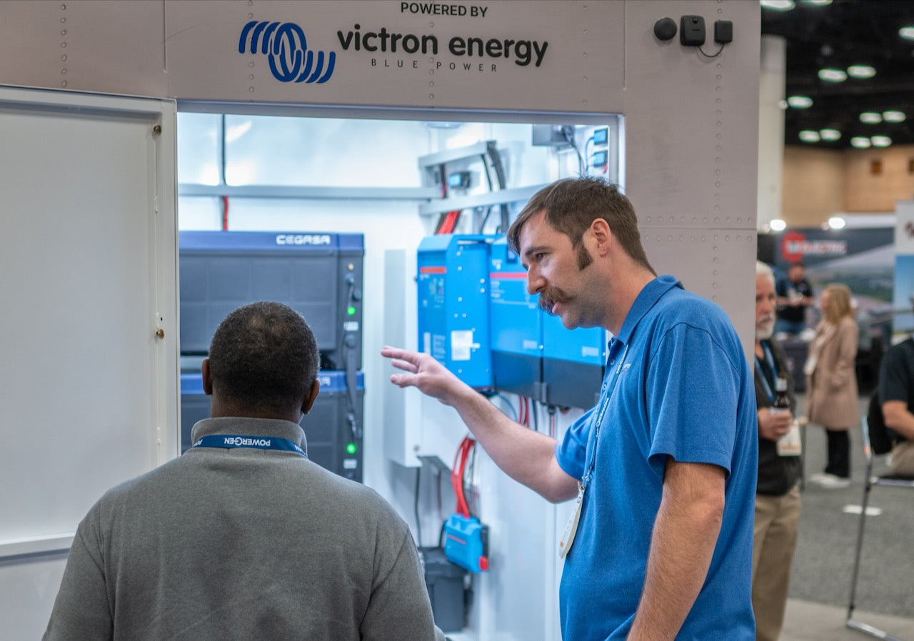 Big BESSie Hybrid Generator at Victron Energy Booth PowerGen