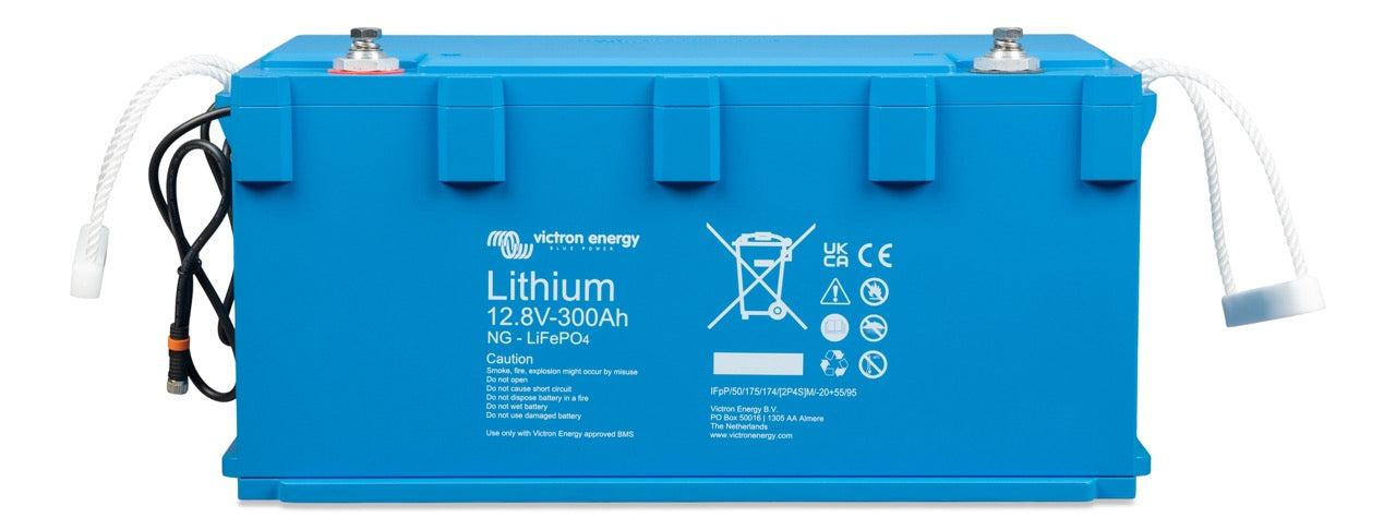 Victron Energy LiFePO4 Battery 12.8V 300Ah NG (front-angle)