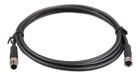 Photo of M8 circular connector MaleFemale 3 pole cable 2m (front)
