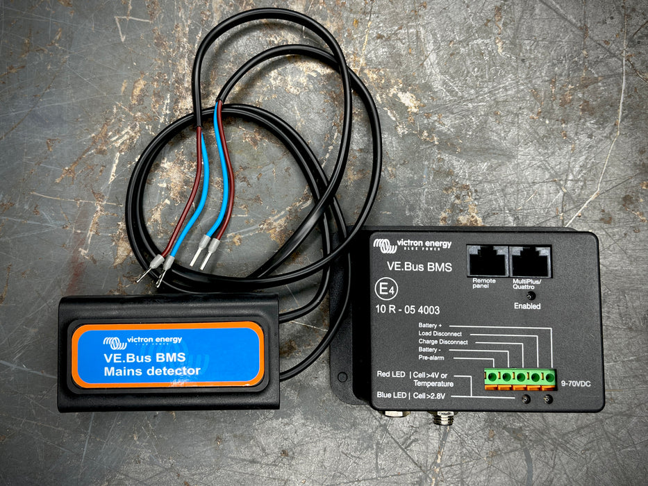 VE.Bus BMS Mains detector (left) VE. Bus BMS (right)